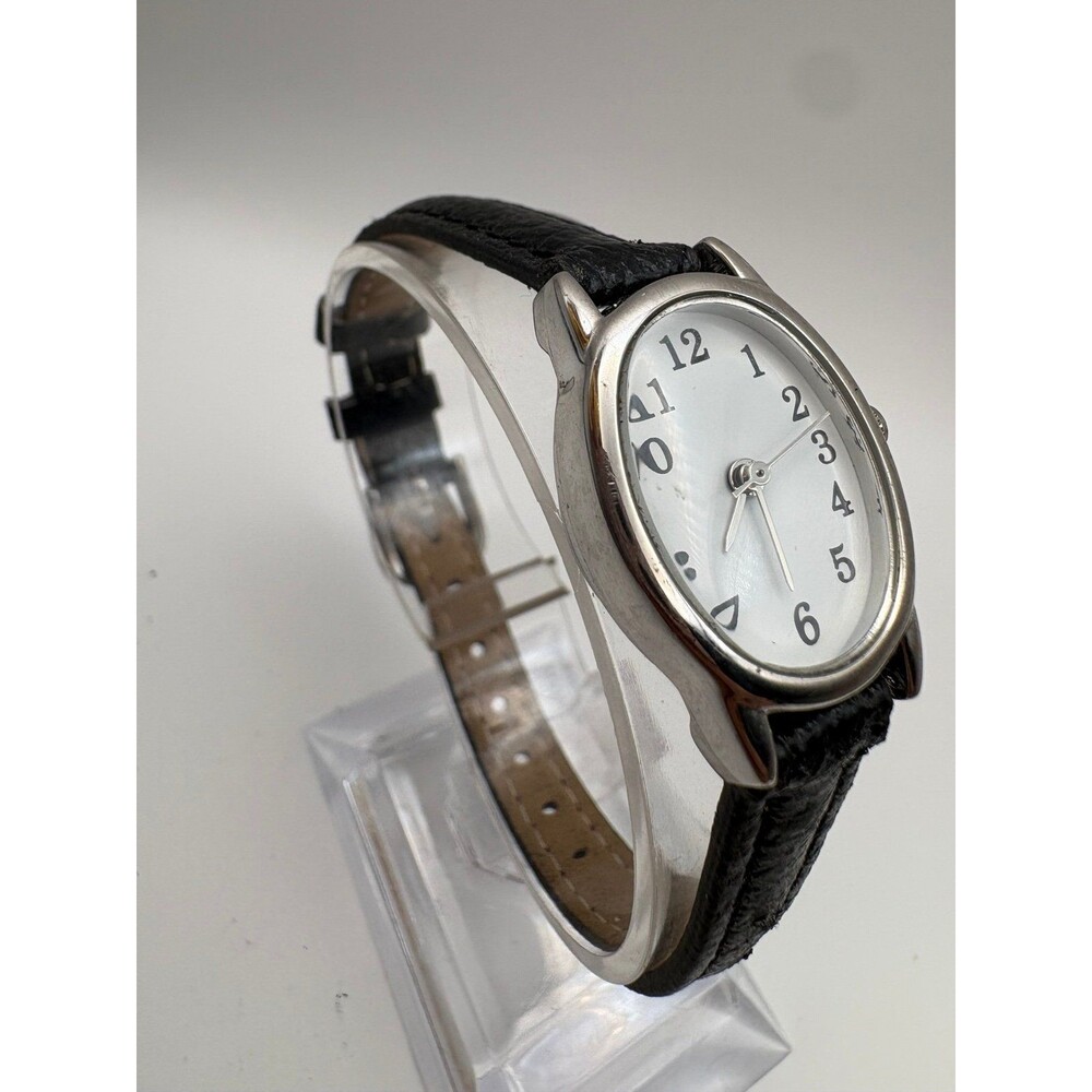 Dainty Silver Oval Quartz Ladies Dress Watch - Picture 2 of 6